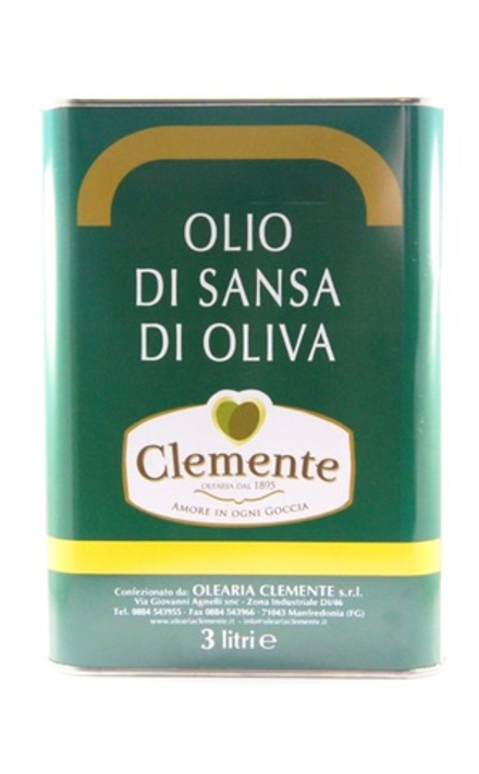 Оливковое масло Clemente Для жарки Рафинированное (Pomace) 3 литр, Италия