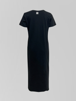 Платье Punk Queen 4107 удлиненное с коротким рукавом с надписями по всей длине