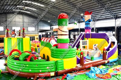 Надувной батут "Детский мегапарк" 18*18*8 м