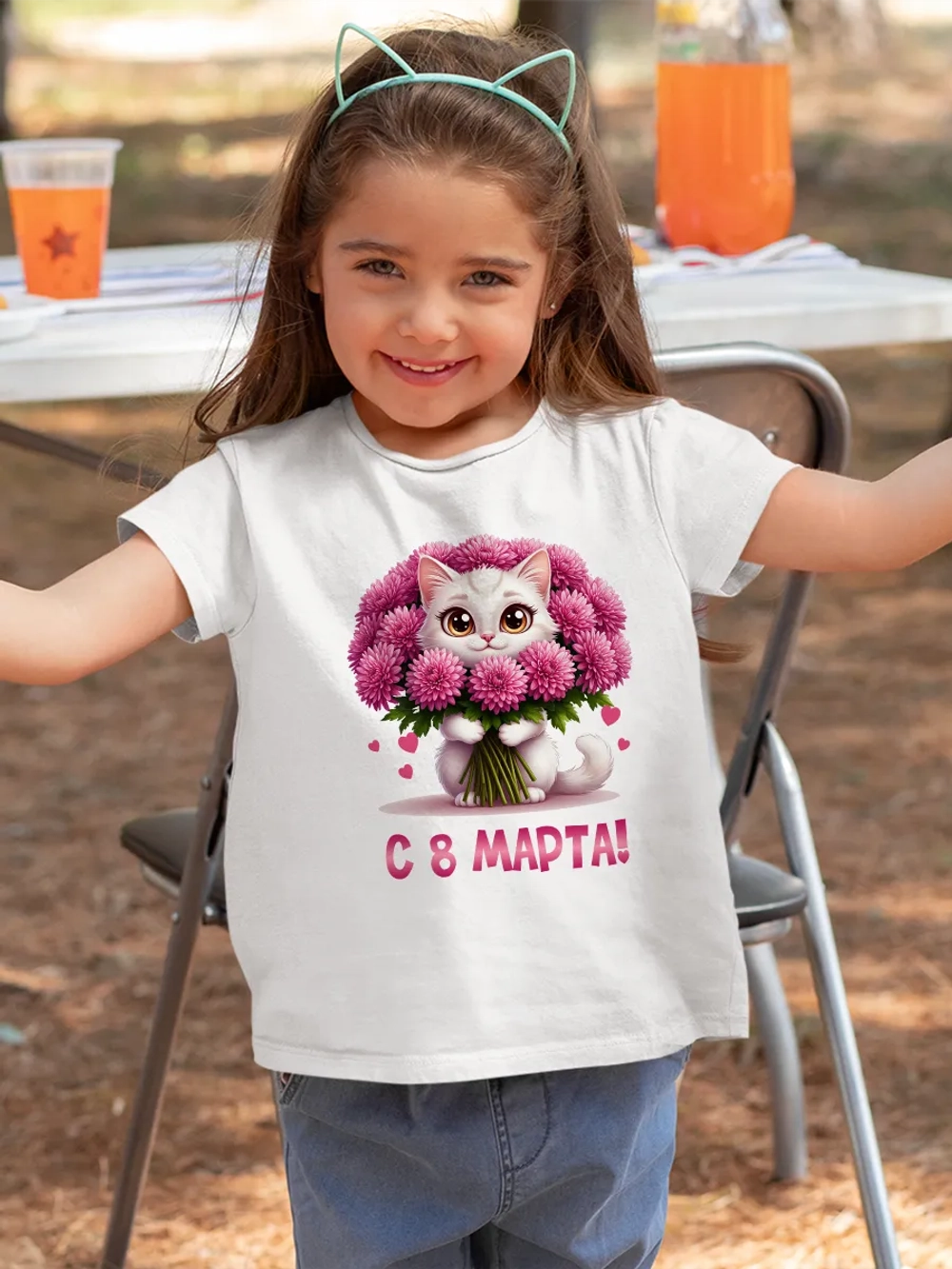 Футболка для дочки, подарок на 8 марта