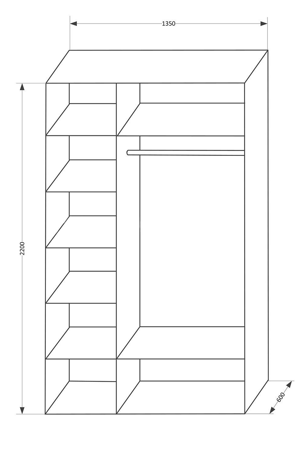Шкаф Леруа 3-х створчатый