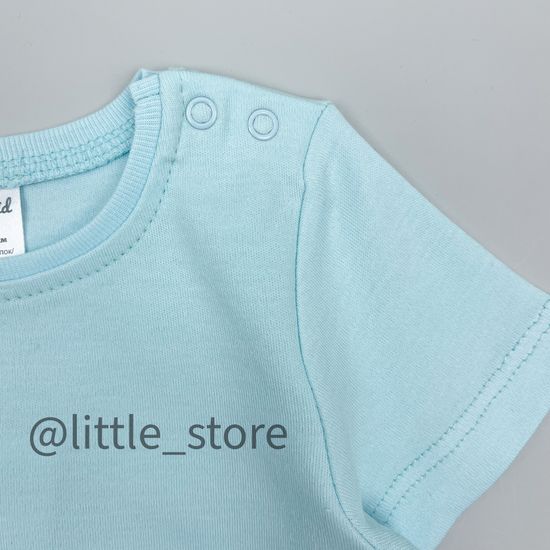 Футболка хлопковая "Веселое сафари" голубая вода