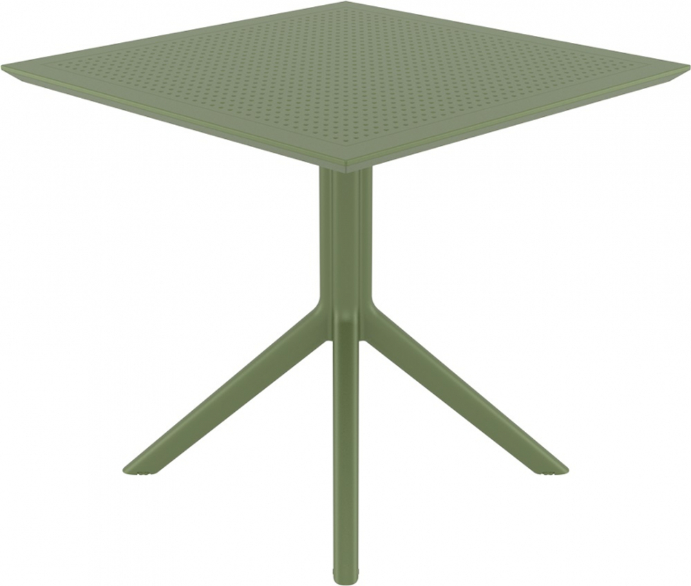 Стол пластиковый, Siesta Contract Sky Table 80, оливковый
