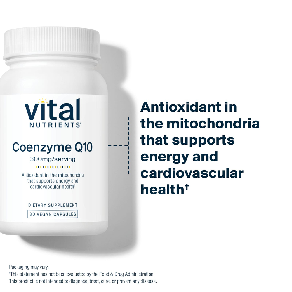 Vital Nutrients, Коэнзим Q10, 300 мг, 30 веганских капсул