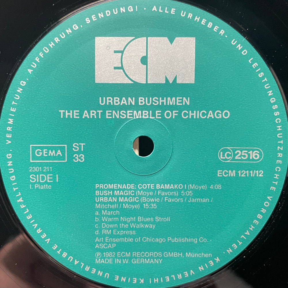 The Art Ensemble Of Chicago ‎– Urban Bushmen 2LP (Германия 1982г.) ECM