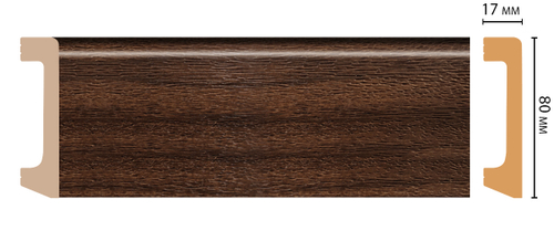 Плинтус напольный Decomaster ECO LINE D235-438 80х17х2400мм