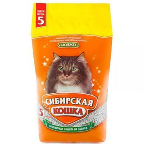 Сибирская кошка Наполнитель впитывающий Бюджет, 5 л