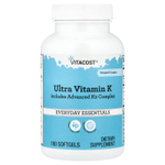 Vitacost, Ultra Vitamin K содержит улучшенный комплекс с витамином K2, 180 капсул
