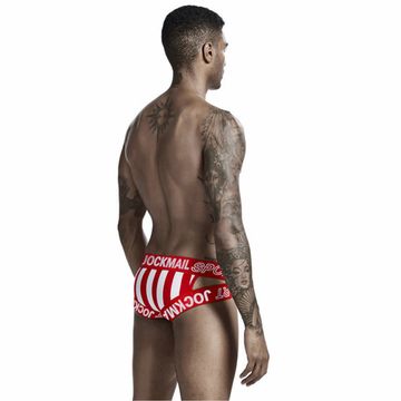 Мужские трусы брифы красные с вырезами по бокам JOCKMAIL JM2026-8