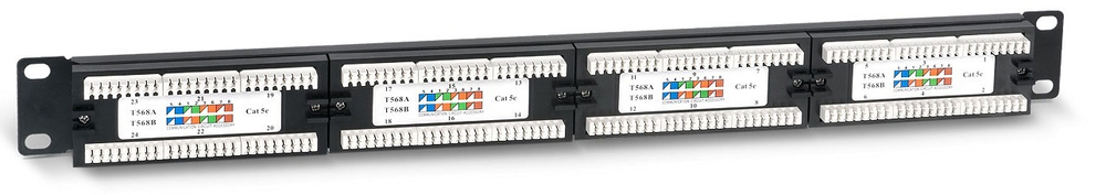 Патч-панель  Cabeus PL-24-Cat.5e-Dual