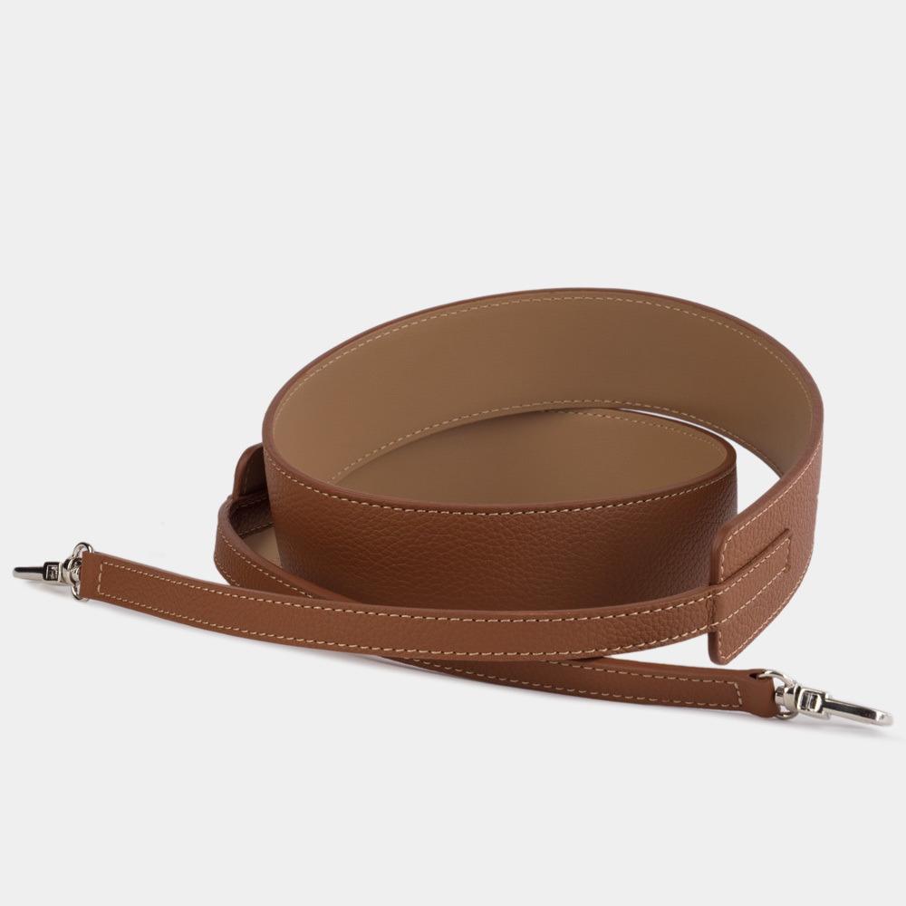 Сумка Camille из натуральной кожи теленка, цвета карамели