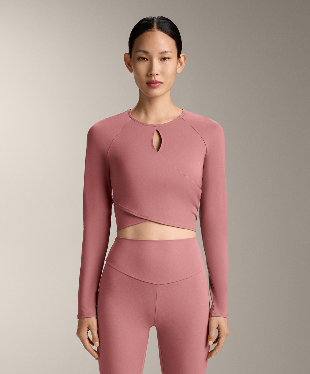 Oysho Лонгслив Comfortlux, светло-розовый