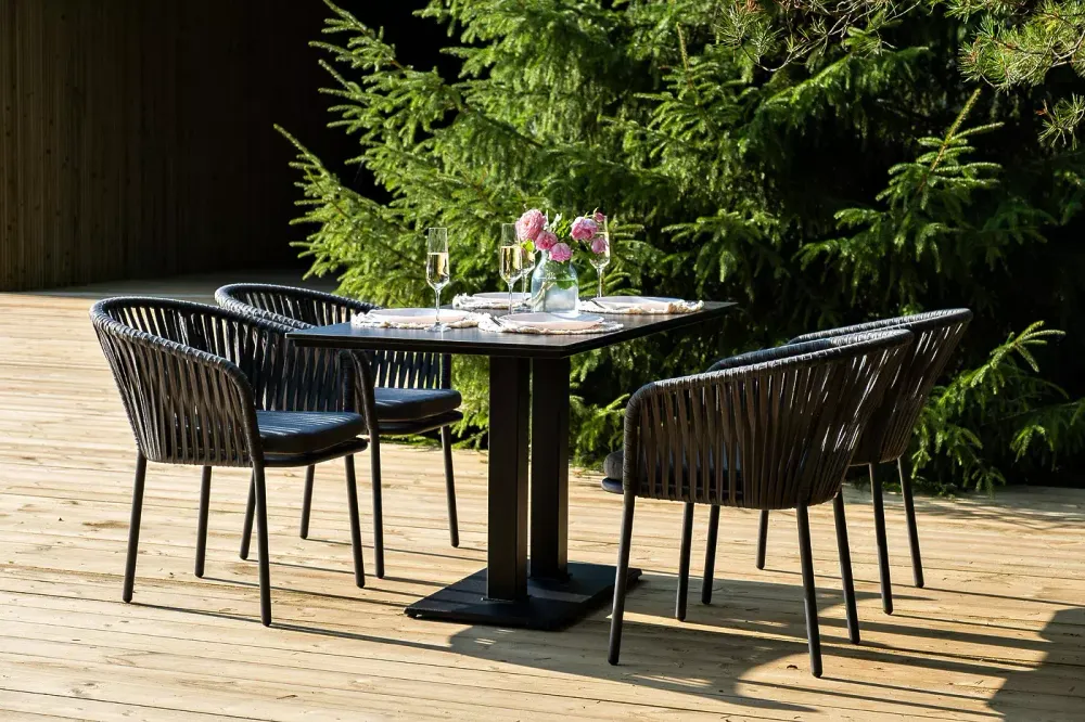 "Каффе Дабл" обеденная группа на 4 персоны, цвет "серый гранит"