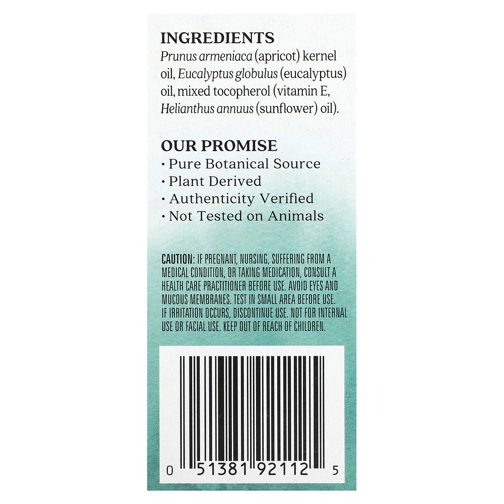 Aura Cacia, Смесь эфирного масла, очищающий роликовый аппликатор, эвкалипт, 0,31 жидкие унции (9,2 мл)