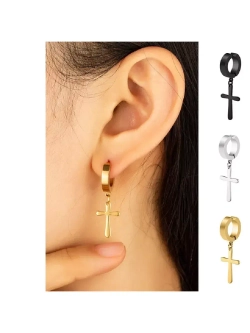 Клипса "Чёрный крест" без прокола.