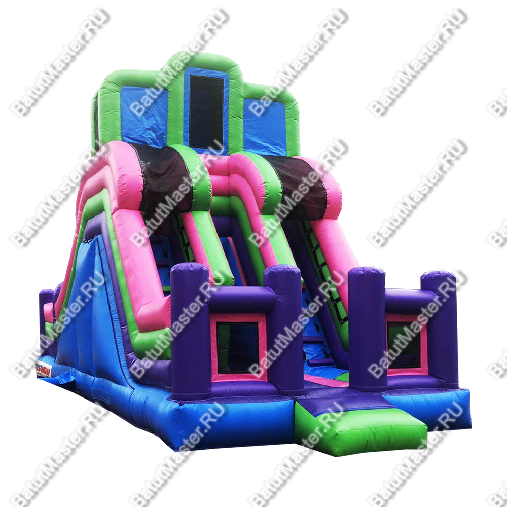 Батут-горка "Двойной эффект 3" 9*4*6 м