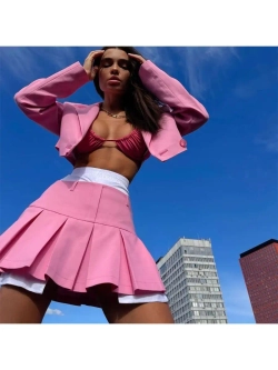 Юбка мини в складку