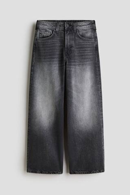 H&M Джинсы Wide Leg, темно-серый