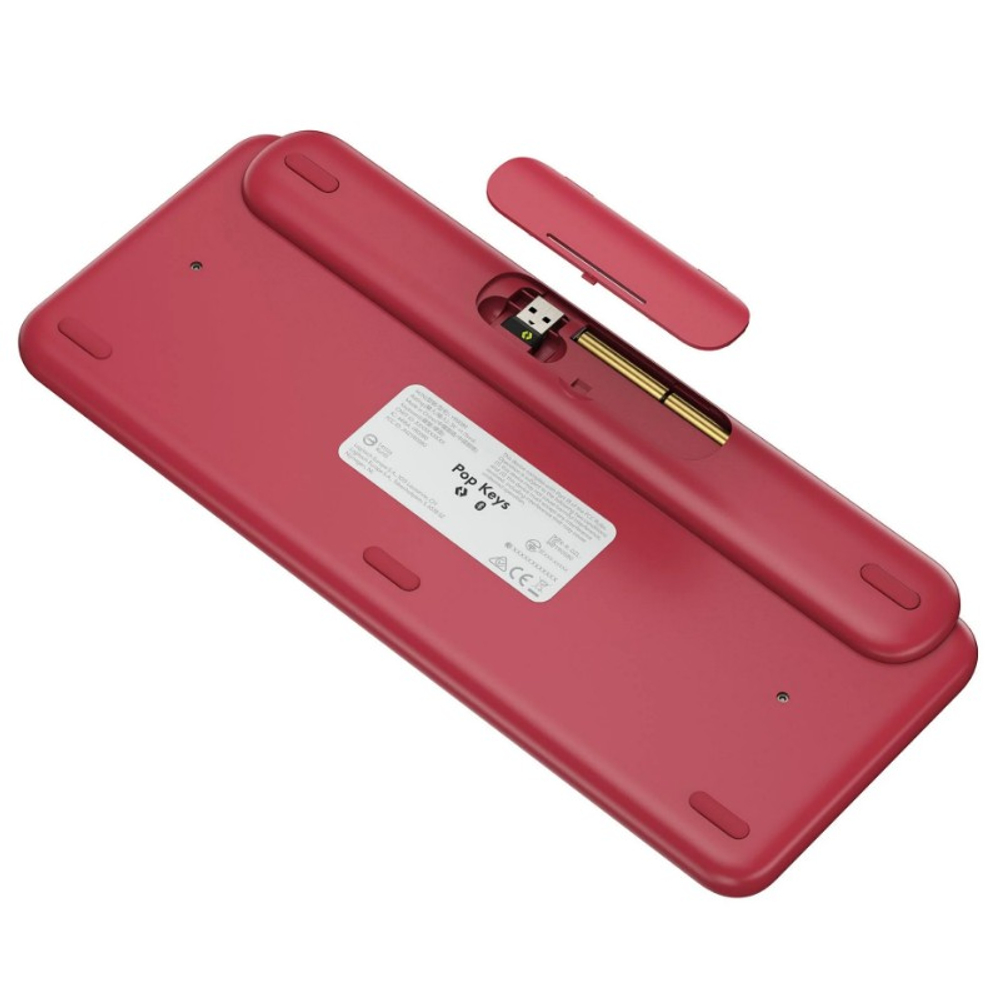 Клавиатура Logitech POP Keys - HEARTBREAKER ROSE - RUS. (механическая, беспроводная 2.4 GHz, Bluetooth)