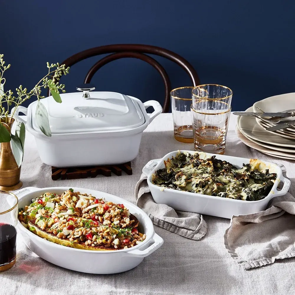 STAUB Набор из 2 керамических тарелок Приготовление античной бирюзы