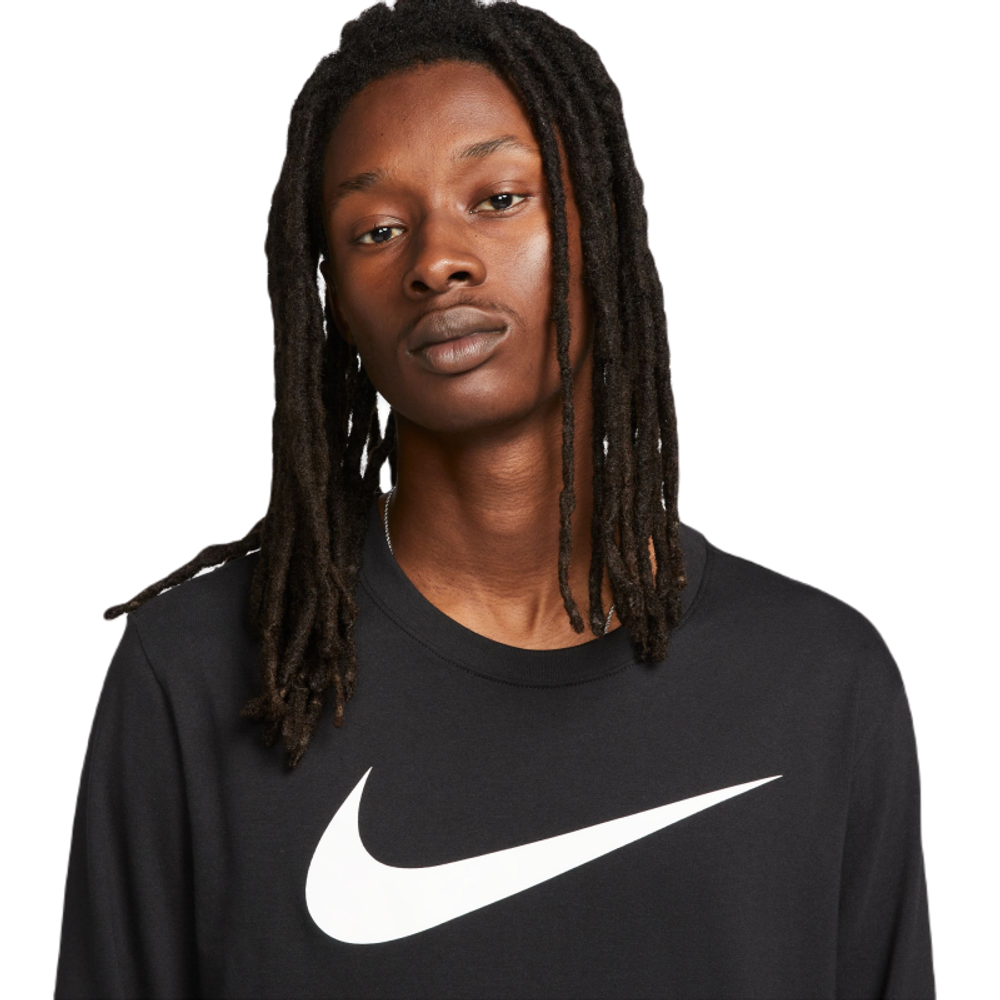 Мужская теннисная футболка теннисная Nike Sportswear Long-Sleeve T-Shirt - black