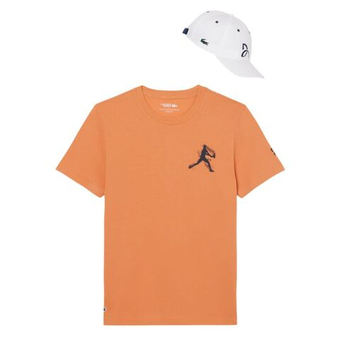 Мужская теннисная футболка Lacoste Tennis x Novak Djokovic Pack - blossom/white