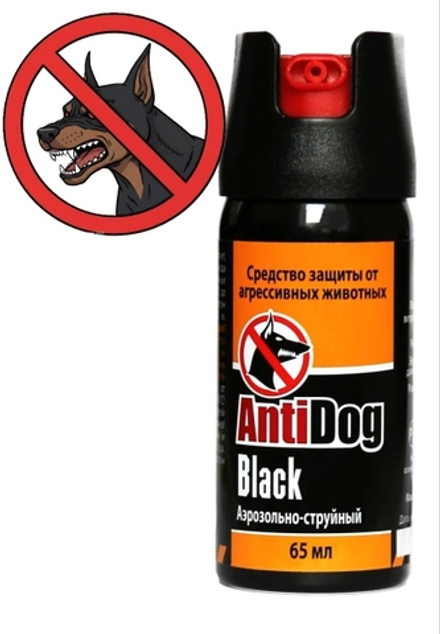 Баллон для защиты от собак AntiDog Black 65 мл