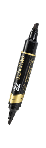Маркер перм. 1.0-5.0 Deli Mate двойн. пиш.нак. черный EU72-BK