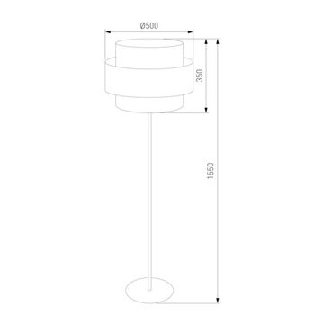 Напольный светильник с тканевым абажуром 1*E27 a068432 коричневый 5405 Calisto TK Lighting