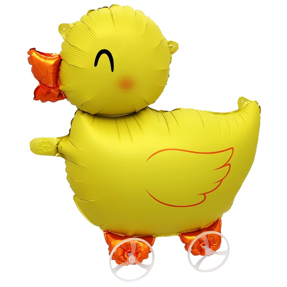 Шар Фольгированный Каталка Уточка (Желтый)