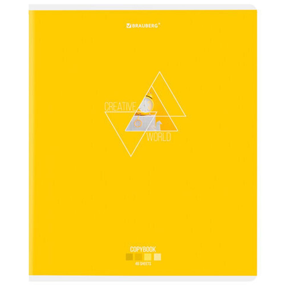 Тетрадь А5, 48 л., BRAUBERG, скоба, клетка, глянцевый лак, "Smart", 404345, 1шт