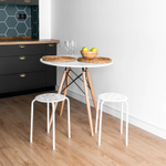 Комплект табуретов Axel белый, 30х45 см, полипропилен/металл