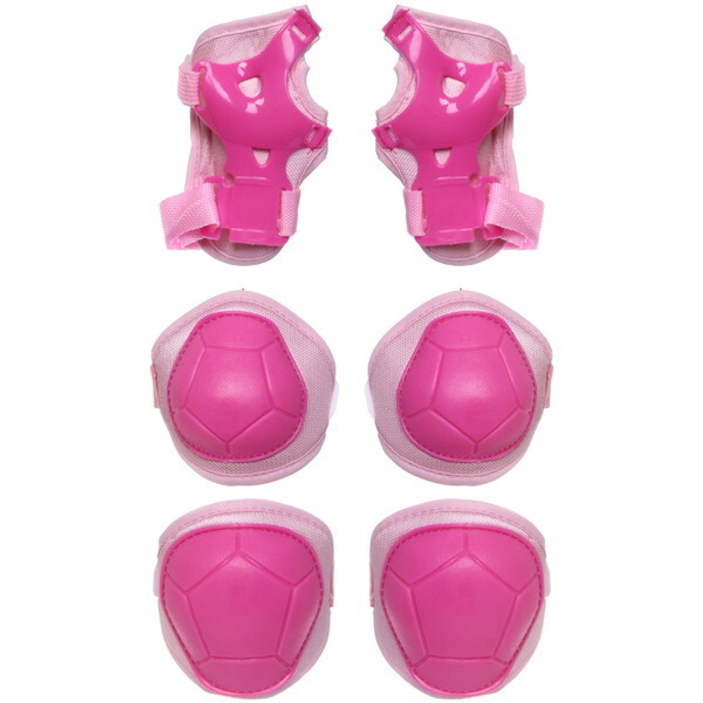 Коньки роликовые раздвижные Happy Star 668AT в наборе: шлем, защита, размер S (29-33), розовый