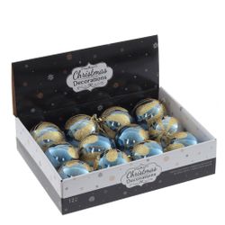 GAEM Набор из 12шт Украшение новогоднее "Шар", D 8 см, L35,5 W26,5 H9 см