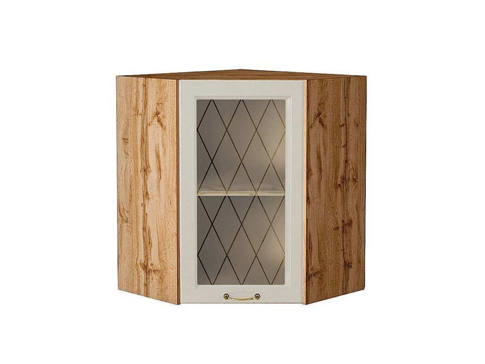 Шкаф верхний угловой остекленный Ницца