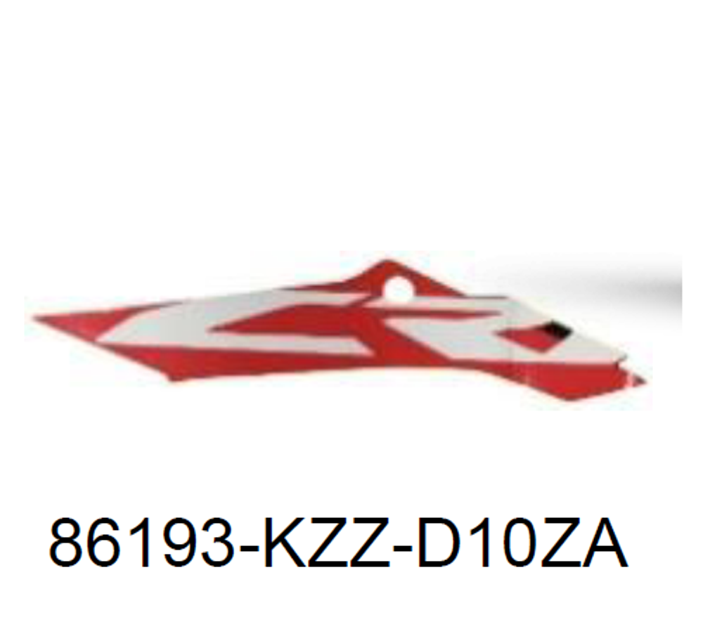 86193-KZZ-D10ZA. STRIPE, R. RR. SHROUD *TYPE1*. Honda CRF250L-M original decal on the radiator shroud