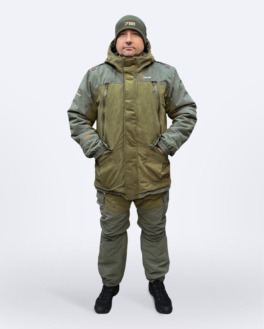 Костюм зимний PRIDE Магнум -45°C, полукомбинезон, Исландия, хаки