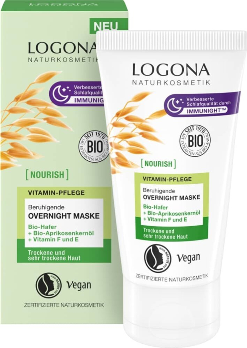 Ночная маска Logona Nourish, 50 мл