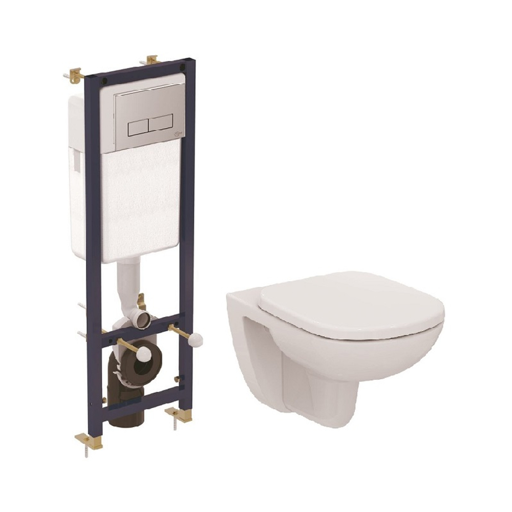 Набор TEMPO Ideal Standart (Инсталляция W3710AA + унитаз подвесной T331101 + сиденье с крышкой микролифт T679401)