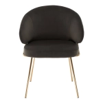 Стул-полукресло Bradex Home Emil графит с золотыми ножками