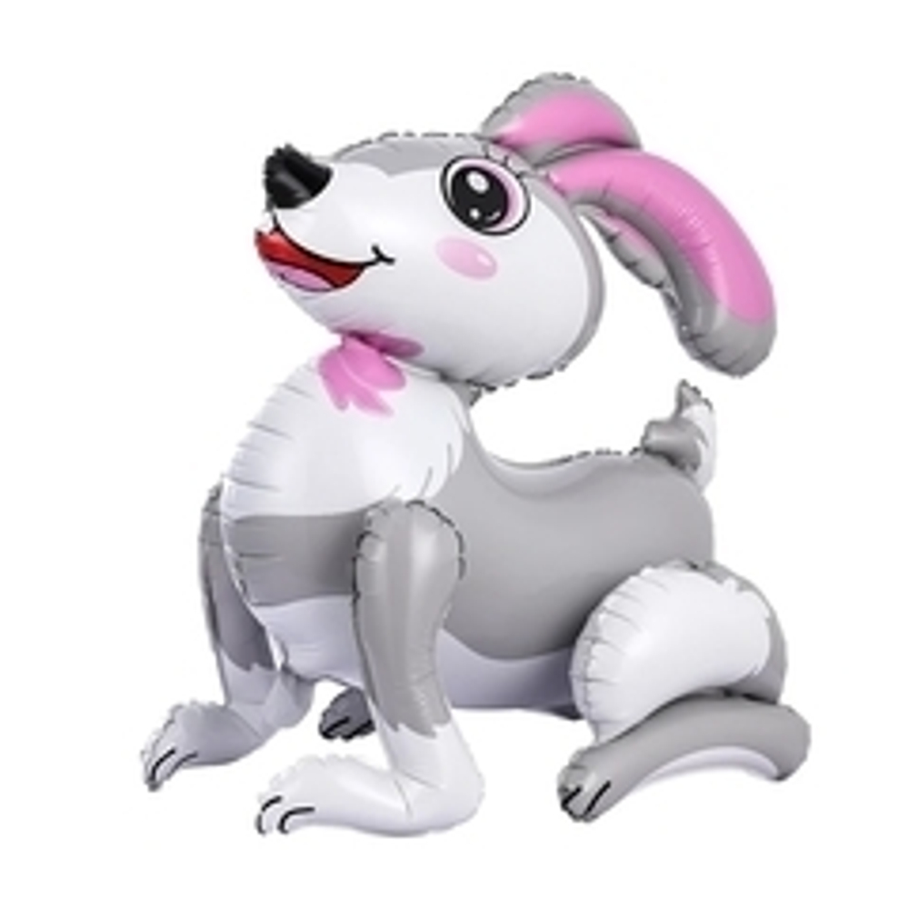 К Ходячая Фигура, Заяц серый 24"/60 см * 21"/53 см, 1 шт.