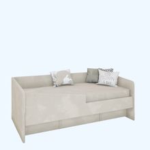 Кровать детская 160х80 с бортиком и велюровым наматрасником (милк)