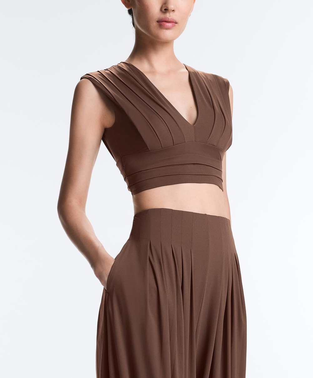 Oysho Длинные брюки-блумеры Light Touch, коричневый