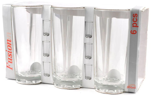 НАБОР СТАКАНОВ стеклянных "Глория" 6 шт. 300 мл