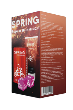 Набор SPRING с игральными кубиками лубрикантом Hot Exstaz 100мл. и презервативами XXL №12