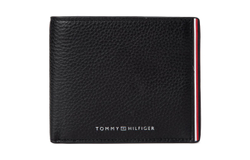 Tommy Hilfiger Cow Leather Wallet Regular Men"s Black