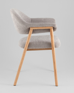 Стул обеденный Tavu с деревянными ножками серый