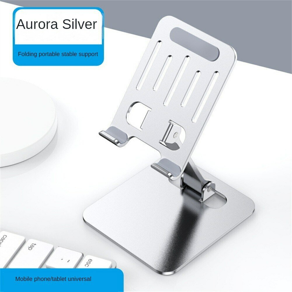 Подставка для телефона, планшета, металлическая,  не вращающаяся. Держатель для телефона. Подставка под телефон, универсальная портативная, черная