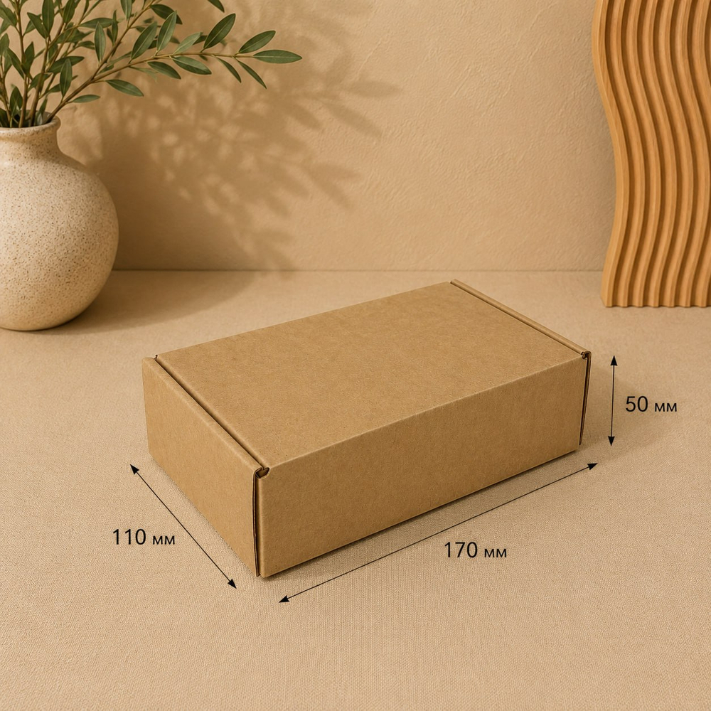 Самосборная картонная коробка 17×11×5 см