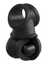 Кольцо-утяжелитель Swinging Silicone Balls (Цвет: черный)